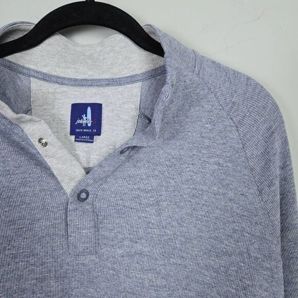 Johnnie O Mens Whaling Henley Golf Pullover Shirt Sz Large Knit Snap Neck Preppy - Picture 3 of 7